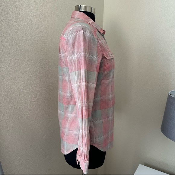 Toad & Co Airbrush LS Deco Shirt Plaid Red Green - Picture 5 of 14